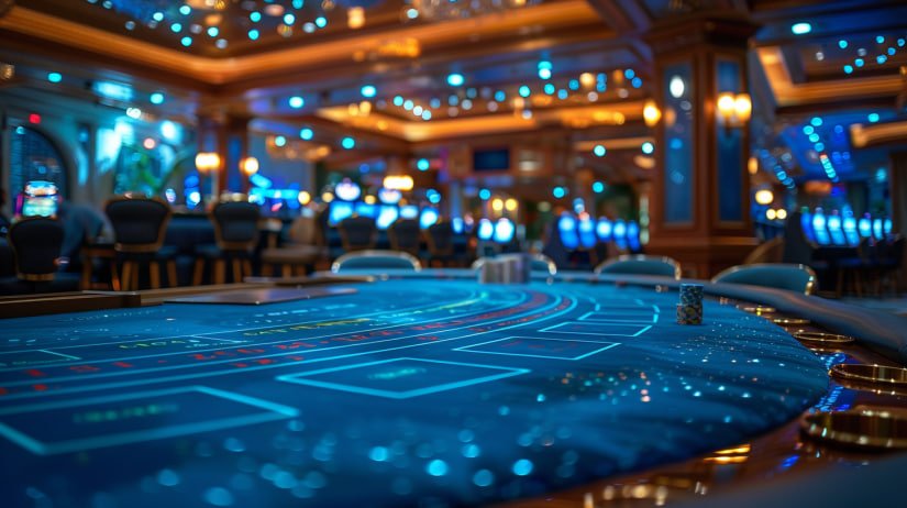 Suasana live casino dengan dealer profesional